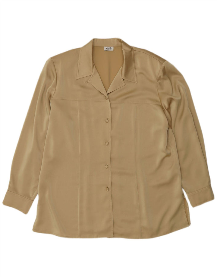 Camicetta da donna Viyella UK 16 Large Gold Poliestere