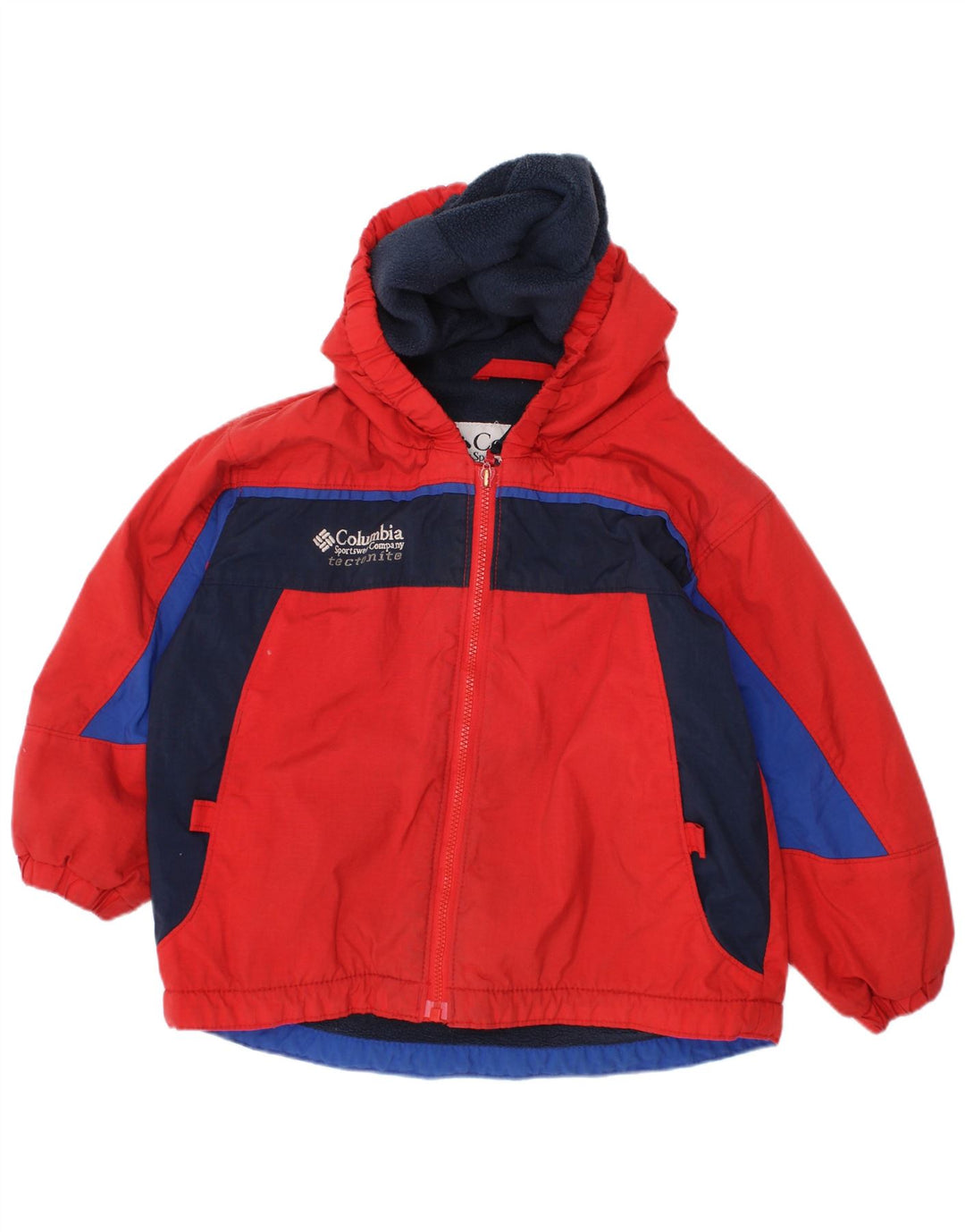 Giacca a vento con cappuccio da bambino COLUMBIA 2-3 anni Colore rosso