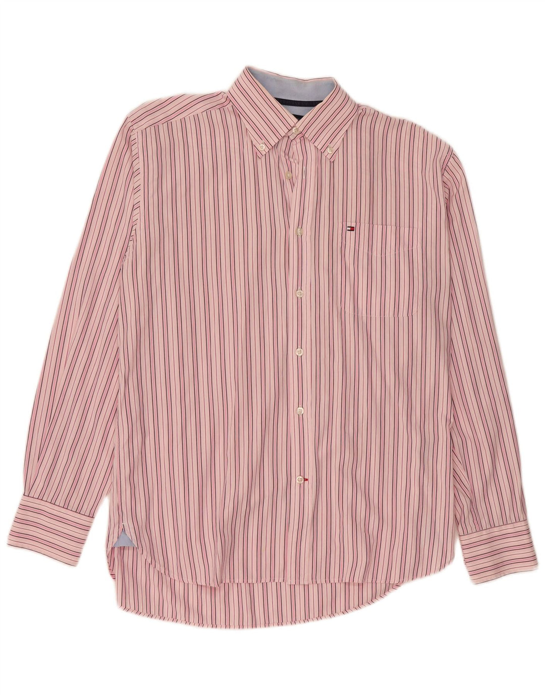 Camicia da uomo Tommy Hilfiger in cotone a righe rosa medio