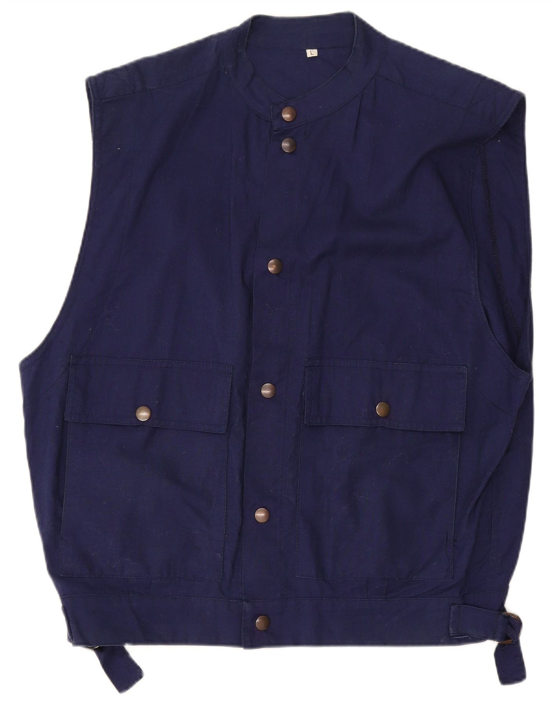Gilet da uomo vintage UK 40 grande cotone blu navy