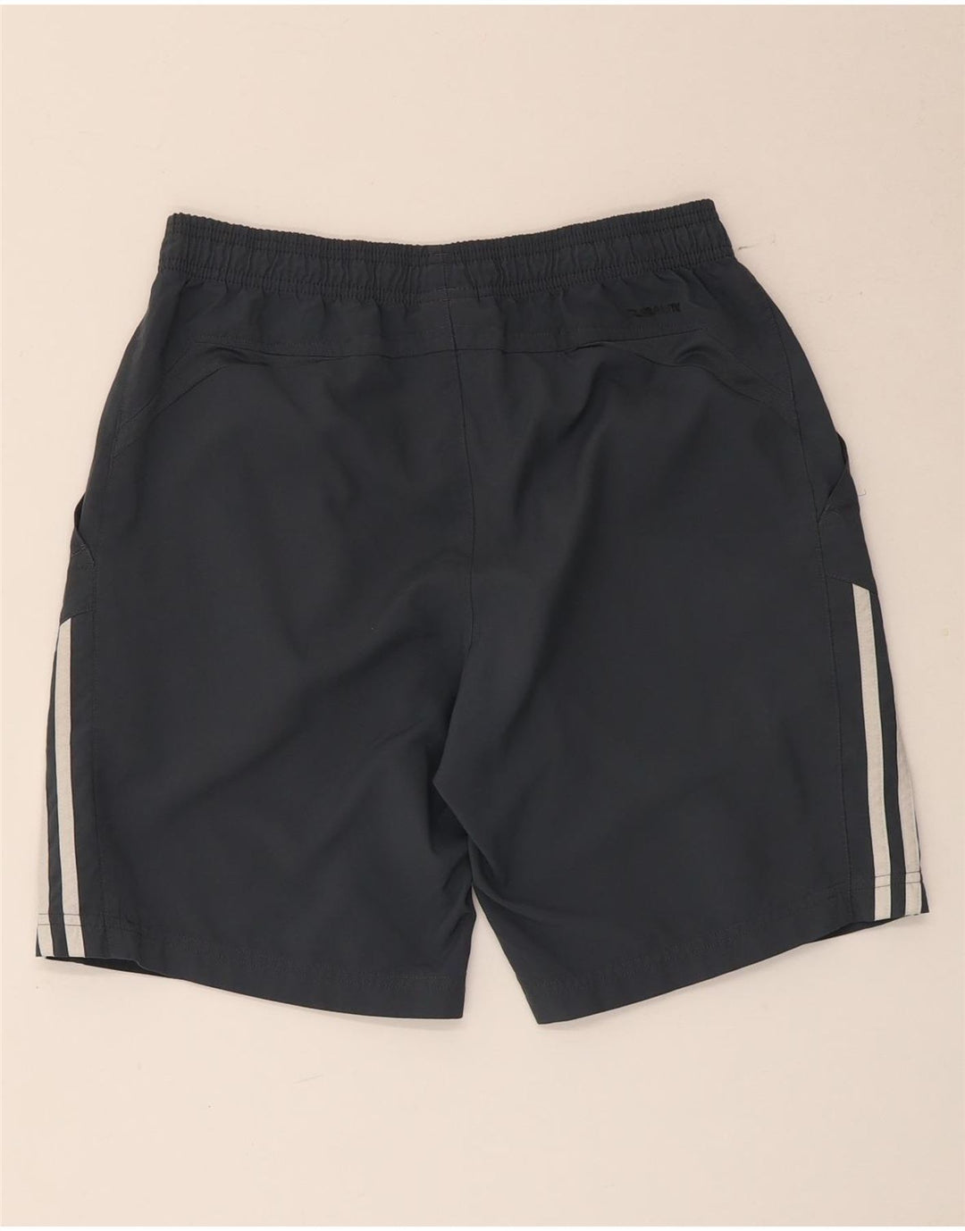 Pantaloncini sportivi Adidas da uomo piccoli in poliestere color block grigio
