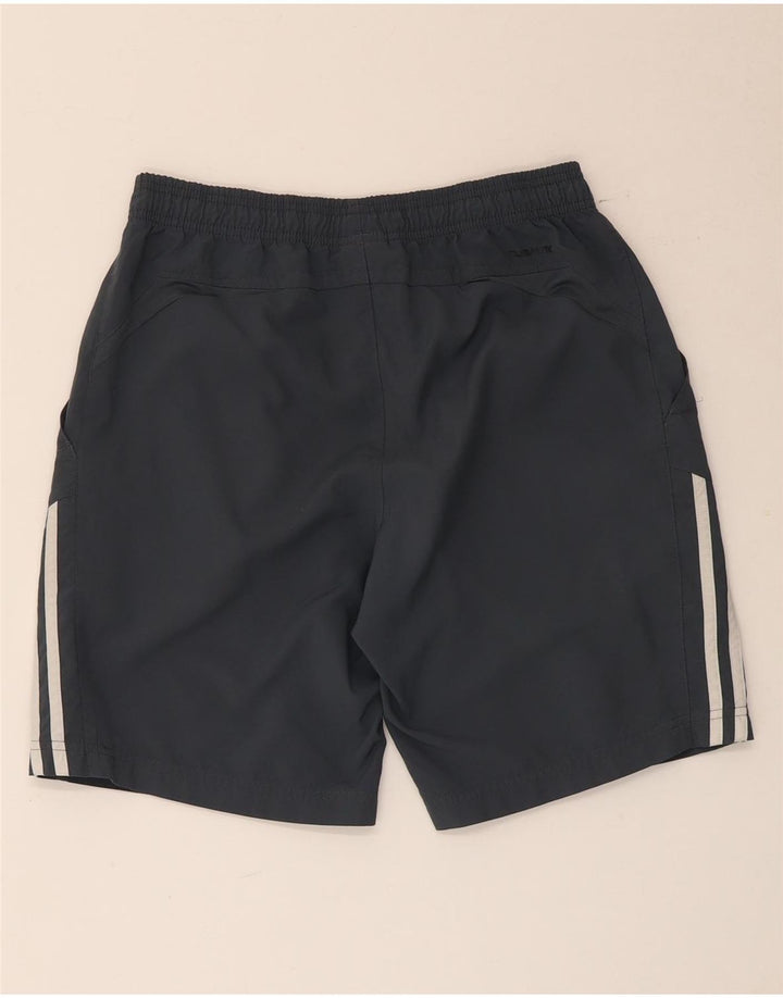 Pantaloncini sportivi Adidas da uomo piccoli in poliestere color block grigio