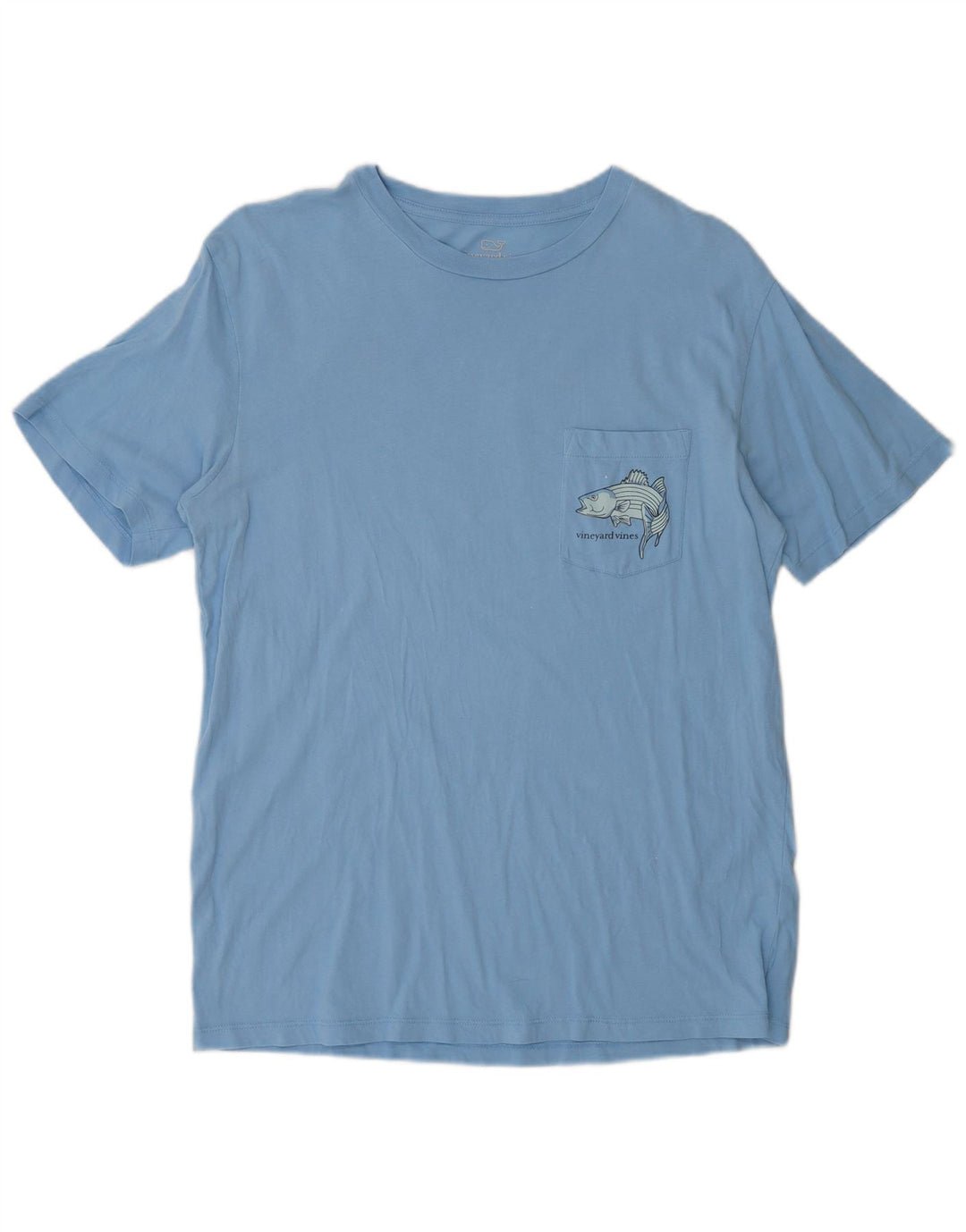 T-shirt grafica da uomo Vineyard Vines Top piccolo pesce in cotone blu