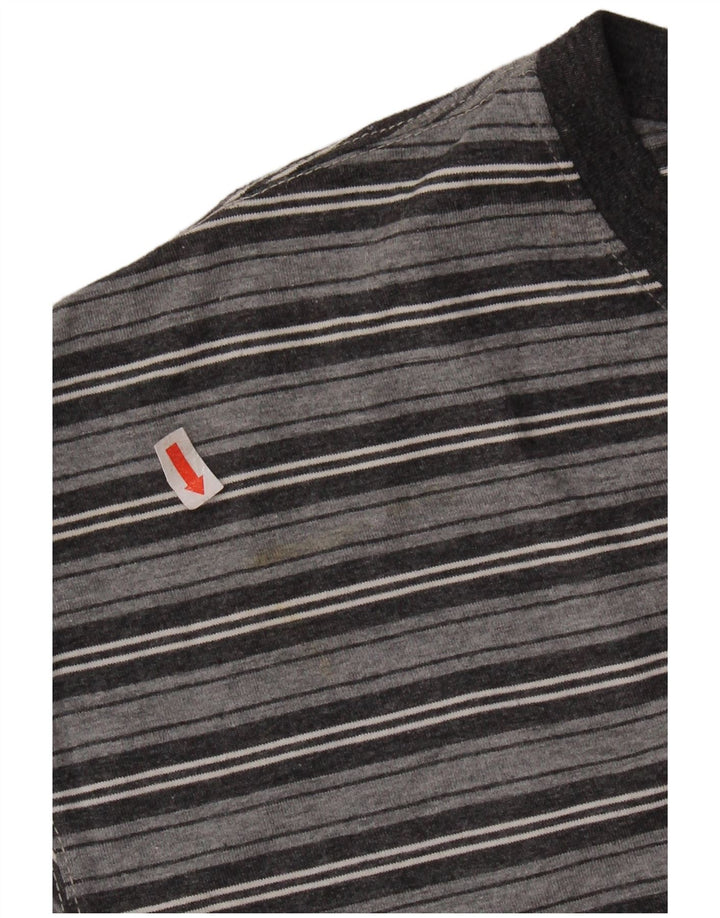 CALVIN KLEIN T-shirt da uomo Top grande in cotone a righe grigie