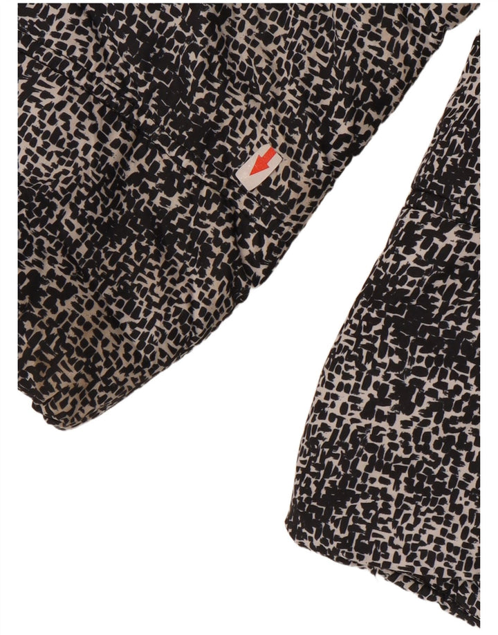 Giacca imbottita da donna Marks & Spencer UK 14 grande poliestere maculato nero
