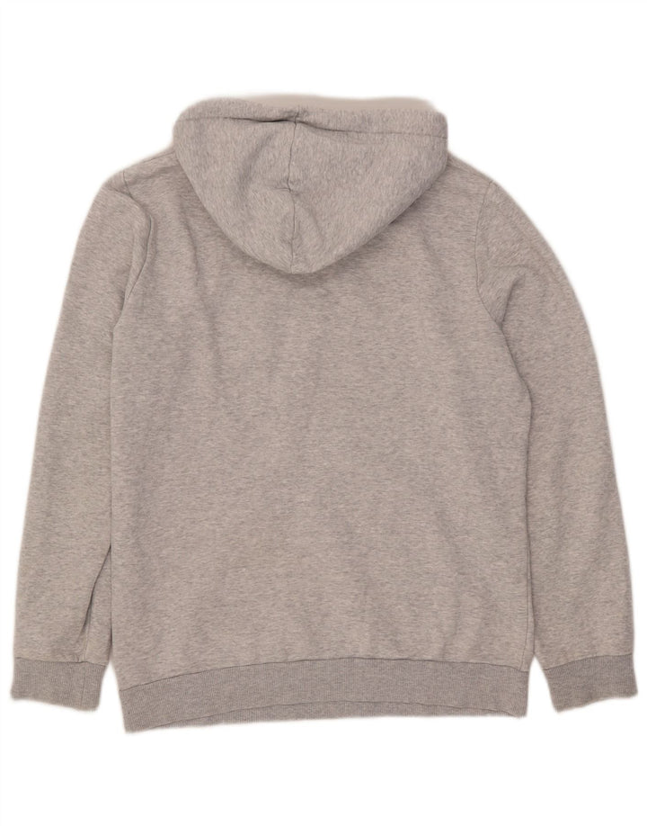 Felpa con cappuccio grafica da uomo Puma piccola in cotone grigio