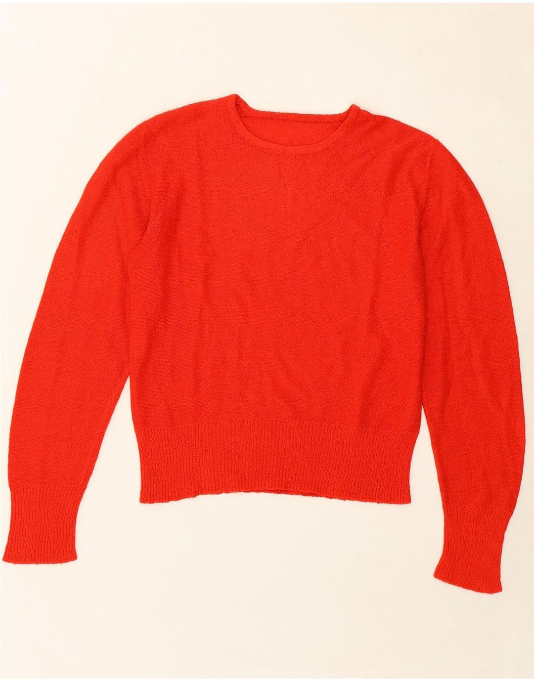 VINTAGE Womens Crew Neck Jumper Sweater UK 14 Medium Red Vintage Vintage and Second-Hand Vintage from Messina Hembry 