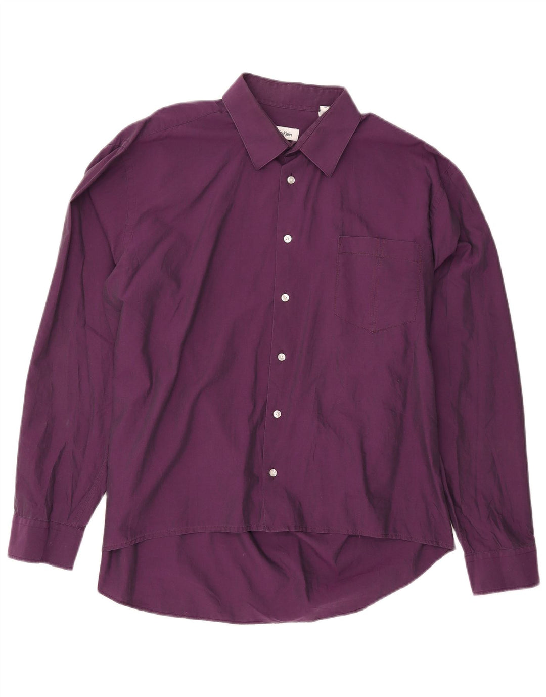 CALVIN KLEIN Camicia slim fit da uomo taglia 44 XL cotone viola