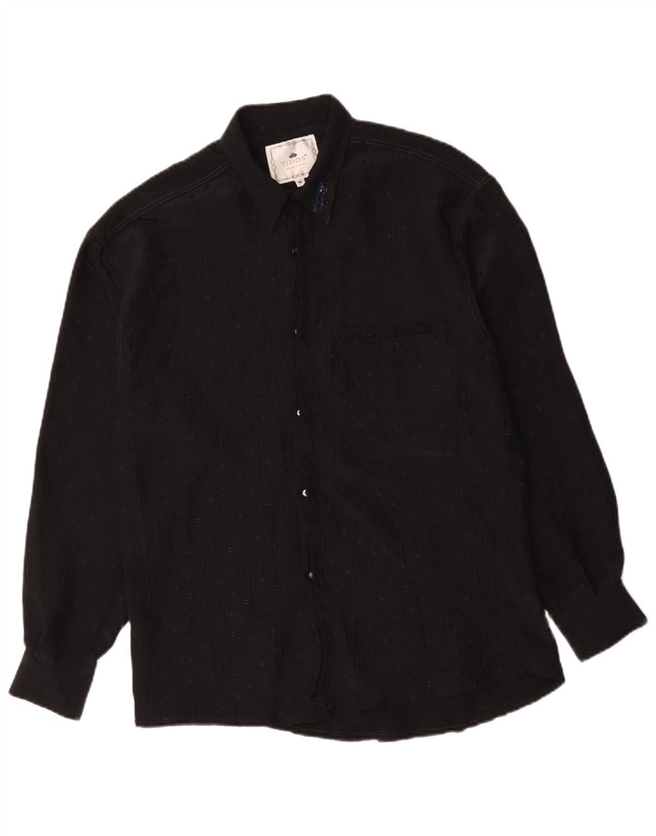 Camicetta camicia da donna Tipo' S UK 14 gessato medio nero
