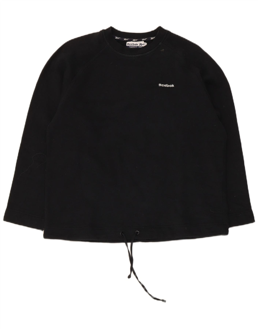 Felpa da donna Reebok Jumper UK 12 Medium Black Cotton