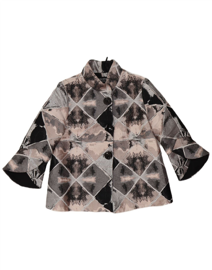 FRANK LYMAN Giacca blazer da donna con maniche a 3/4 UK 10 piccola multicolore