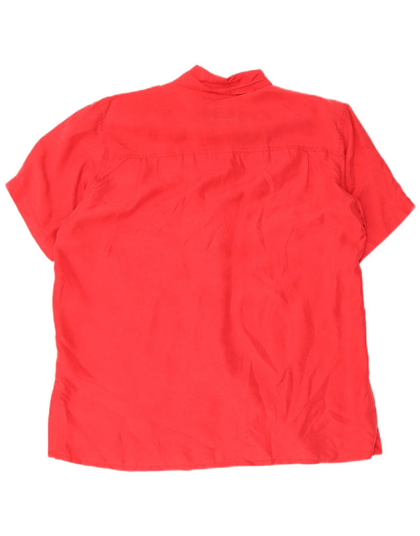 Camicetta oversize a maniche corte da donna Brugi UK 10 piccola seta rossa