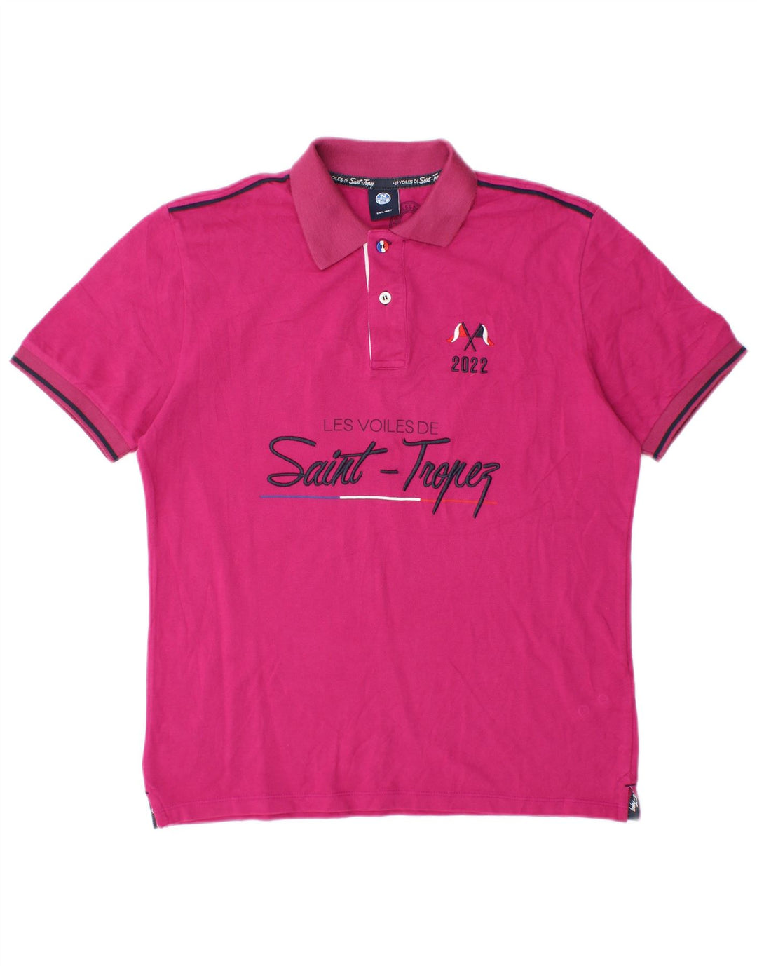 Polo grafica da uomo North Sails Small in cotone rosa