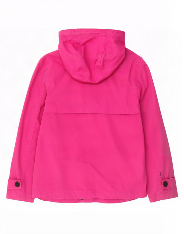 Giacca antipioggia con cappuccio da donna Joules UK 10 piccola in cotone rosa
