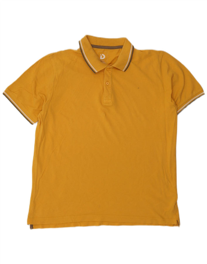 Polo da uomo DACK'S grande in cotone giallo