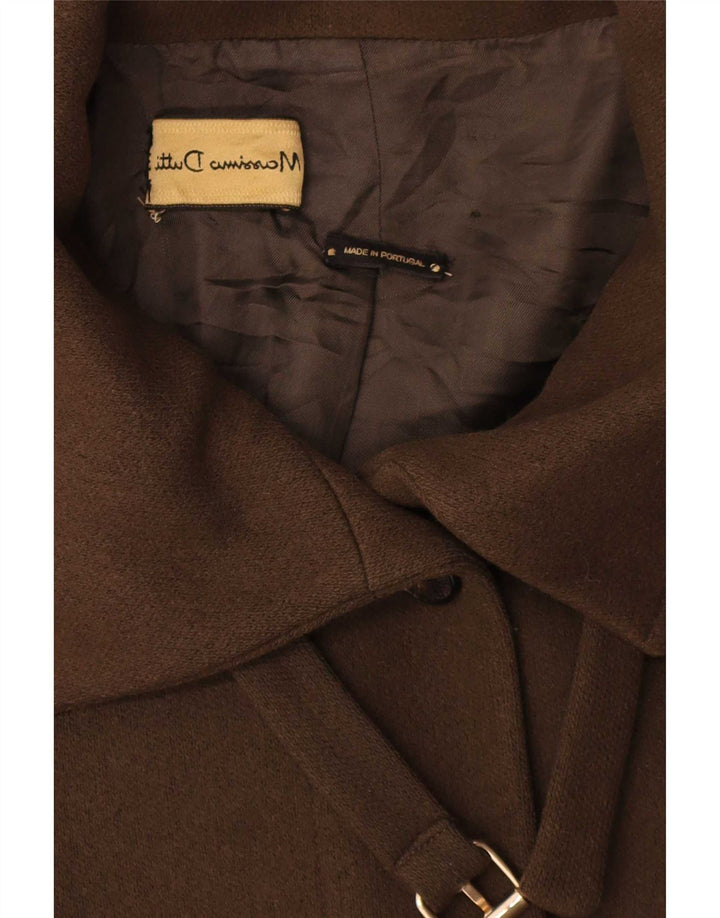 Soprabito oversize da donna Massimo Dutti UK 10 piccolo in lana kaki