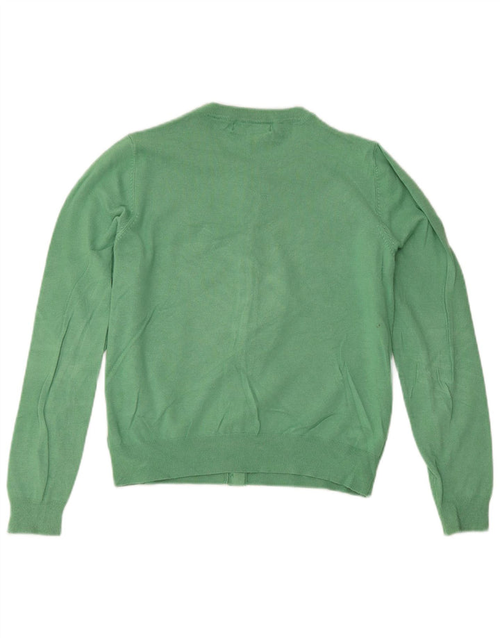 Maglione cardigan da donna Marks & Spencer UK 16 grande viscosa verde