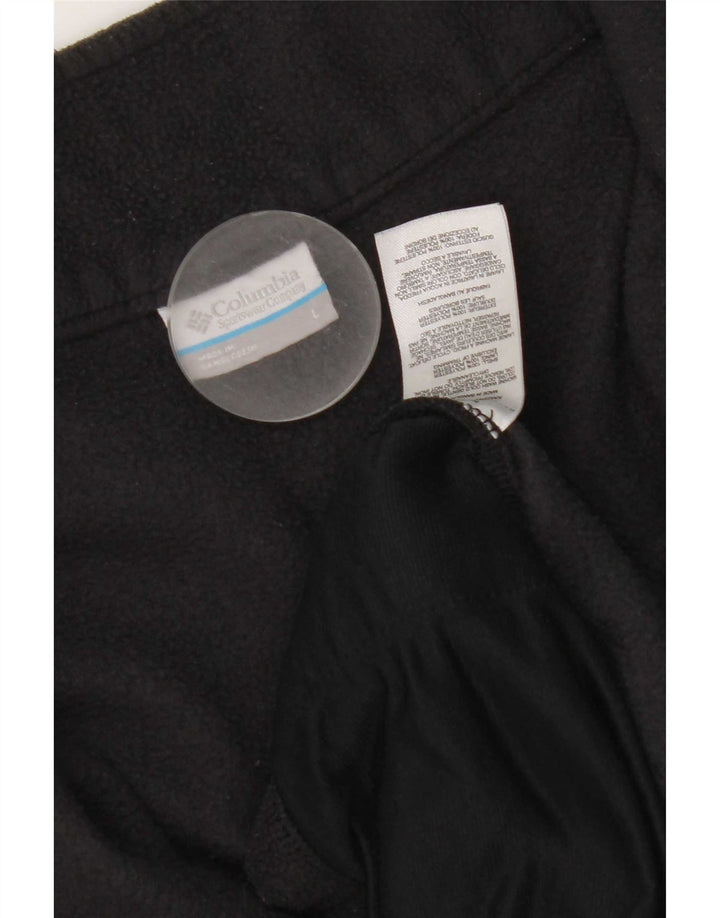 Maglione in pile Columbia da donna con collo e zip UK 16 grande poliestere nero