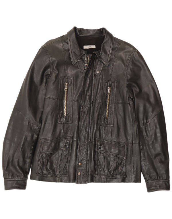 Giacca in pelle da uomo Zen IT 52 Large in pelle nera