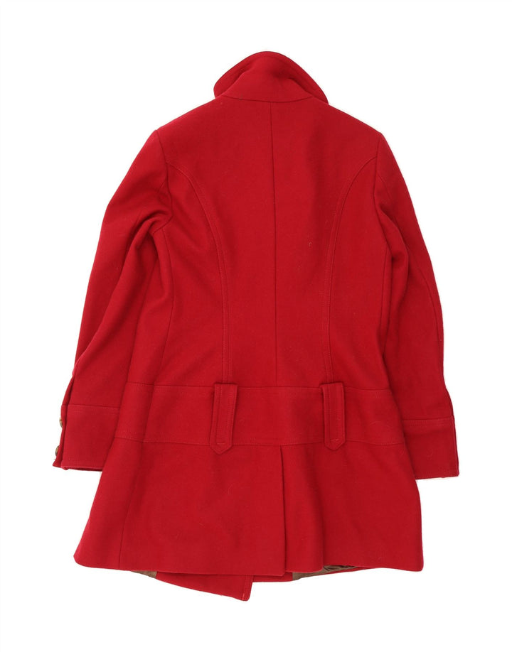 BENETTON Womens Overcoat IT 46 Large Red Wool Vintage Benetton and Second-Hand Benetton from Messina Hembry 