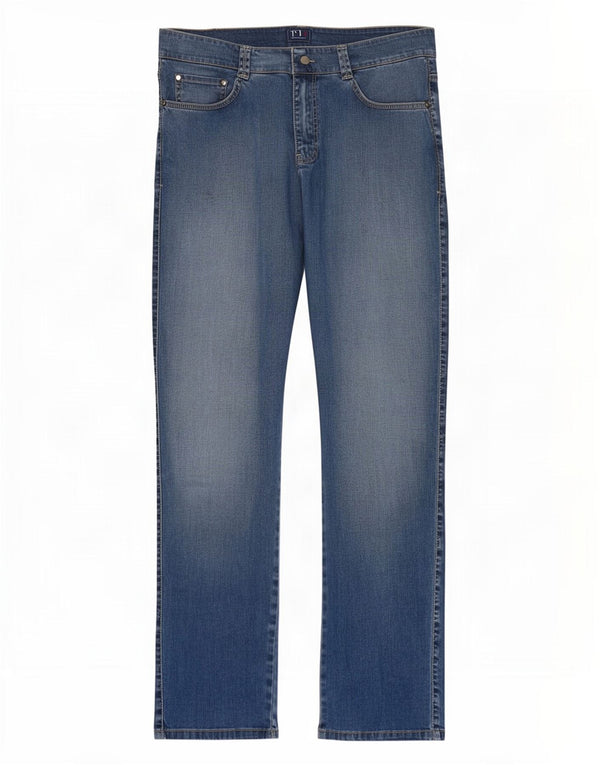 Jeans Straight Uomo Trussardi IT 54 2XL W38 L33 Blu Cotone