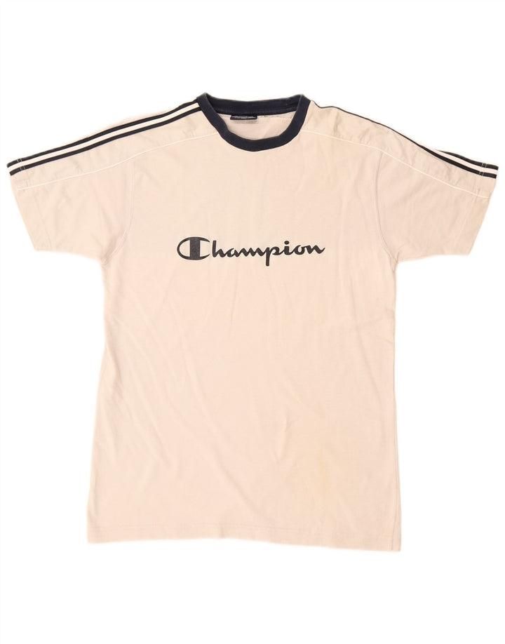 T-shirt grafica da uomo Champion Top piccola in cotone grigio
