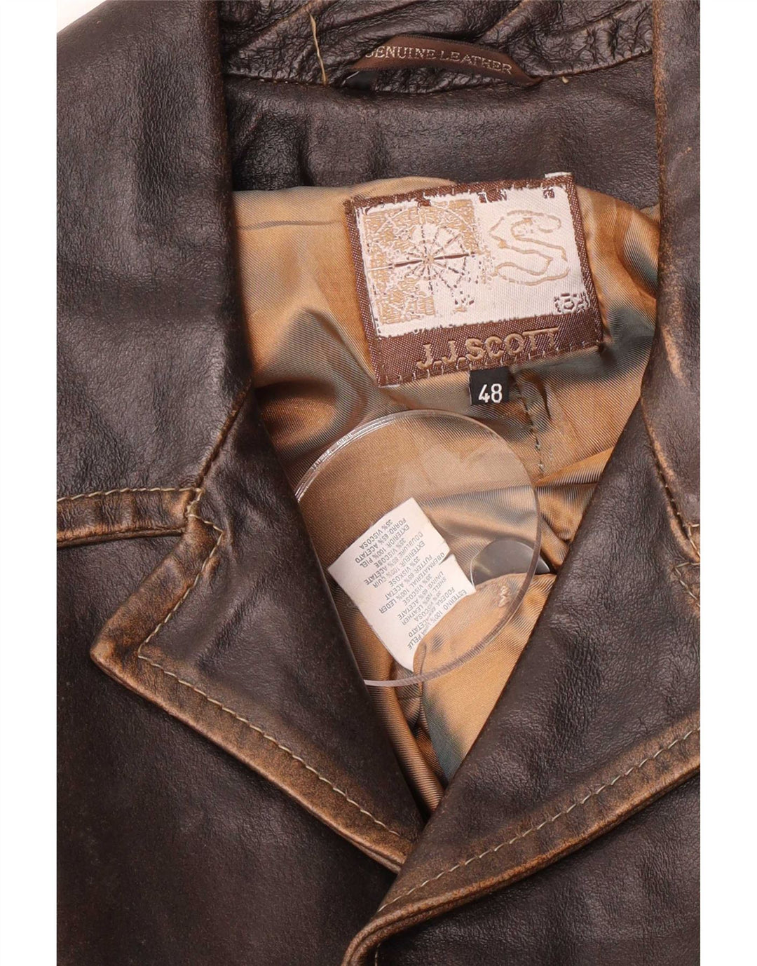 Giacca in pelle da uomo J.J.Scott IT 48 Marrone medio