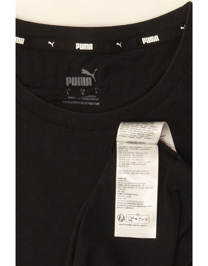 T-shirt da uomo PUMA Top grande in cotone nero