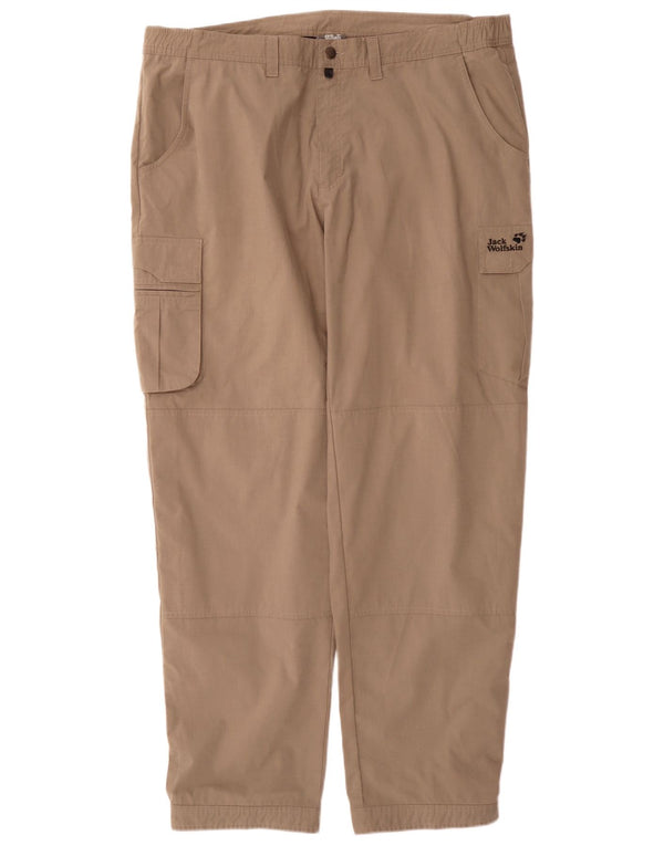 Pantaloni cargo da escursionismo da uomo Jack Wolfskin taglia 58 2XL W40 L34 Beige