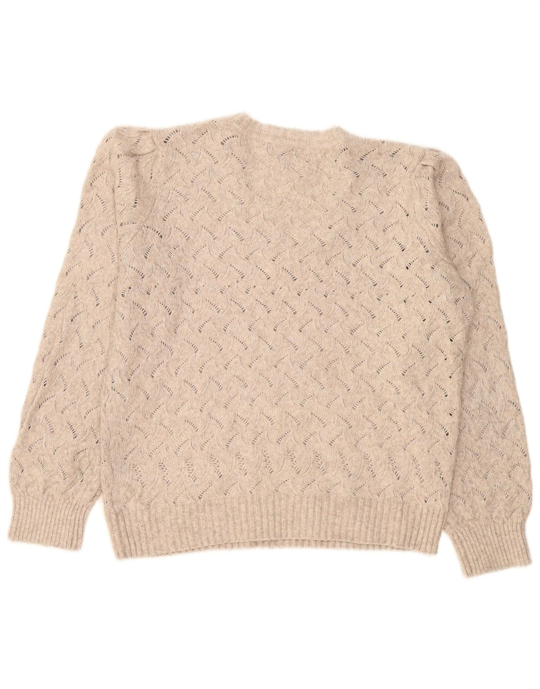 Maglione oversize con scollo a V da donna Marks & Spencer UK 14 Beige medio