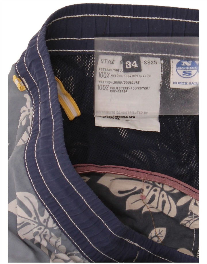 Pantaloncini da bagno da uomo North Sails Large in nylon floreale grigio