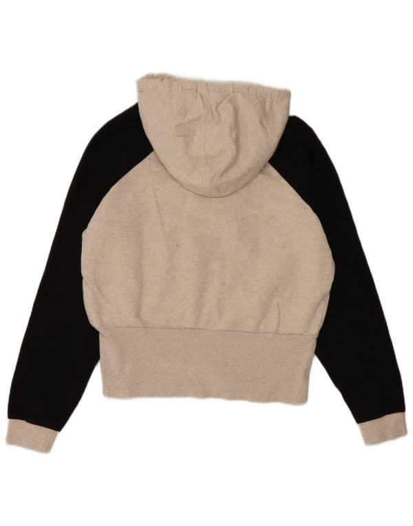 Guess Felpa con cappuccio oversize grafica da donna UK 10 Small Grigio Colourblock