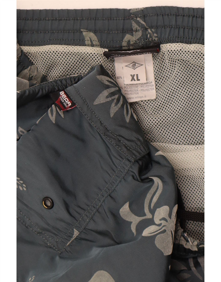 Pantaloncini sportivi da uomo Bear XL grigio floreale in poliammide