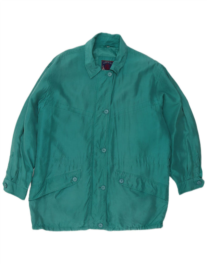 Cappotto Oversize Donna Astrolabio IT 46 Large Verde Seta