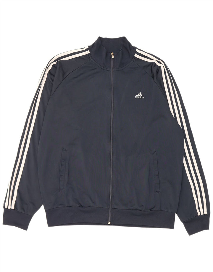 Giacca da tuta da uomo Adidas Clima 365 grande in poliestere blu navy