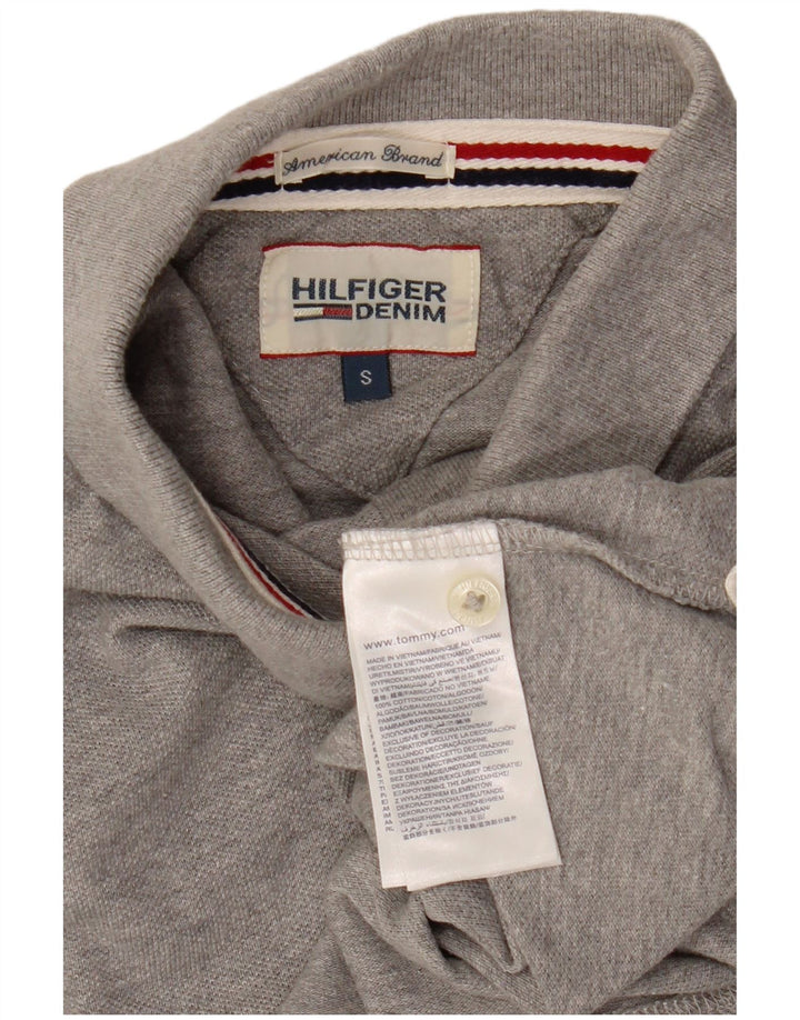 TOMMY HILFIGER Polo da uomo piccola in cotone grigio