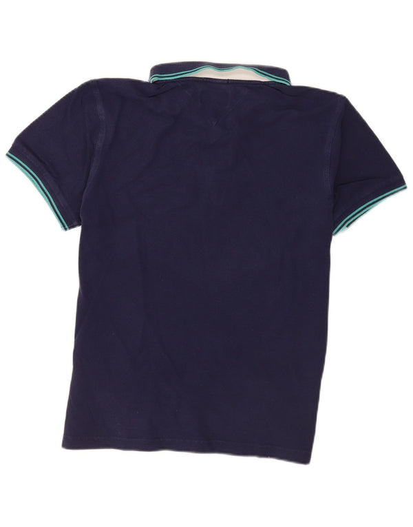 Polo da uomo Tommy Hilfiger grande in cotone a righe blu navy