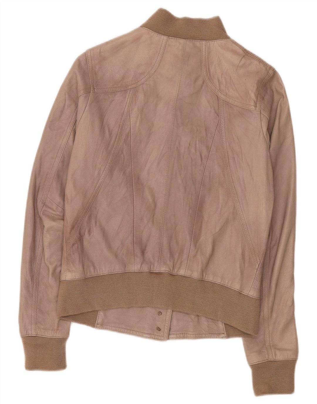 Giacca in pelle corta da donna Zen UK 8 piccola in pelle marrone