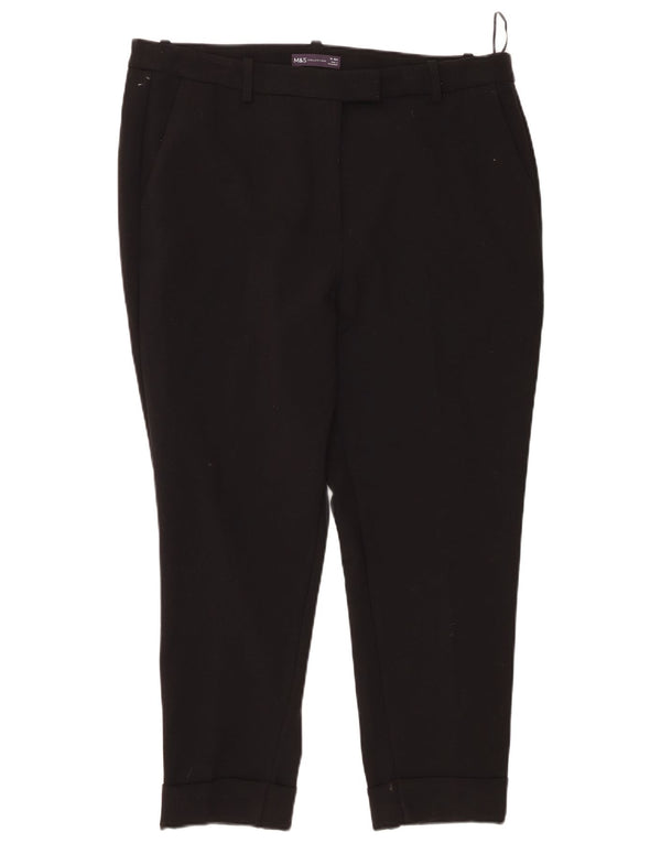 Pantaloni corti slim da donna Marks & Spencer UK 18 XL W36 L26 Neri