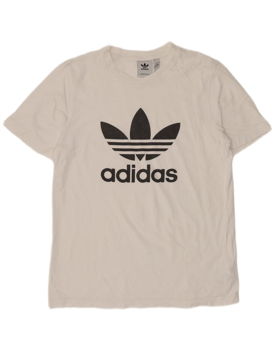 T-shirt grafica da uomo Adidas Top piccola in cotone bianco