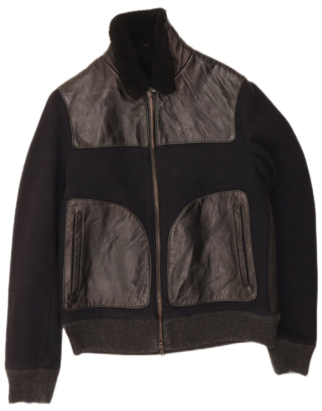 Giubbotto Bomber Uomo Grifoni IT 48 Medium Nero Colourblock