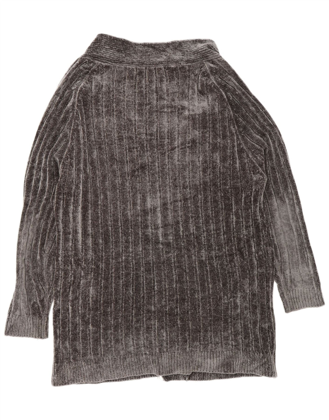 Maglione cardigan aperto oversize lungo da donna Zara UK 14 Grigio medio
