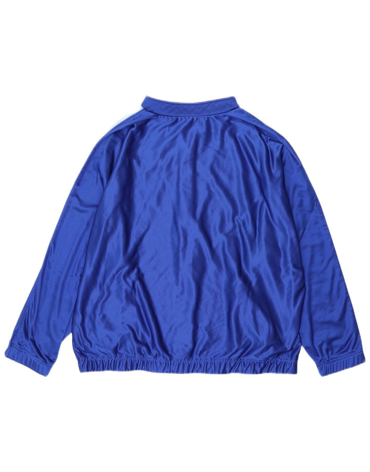 Giacca da ginnastica vintage da uomo XL color block blu