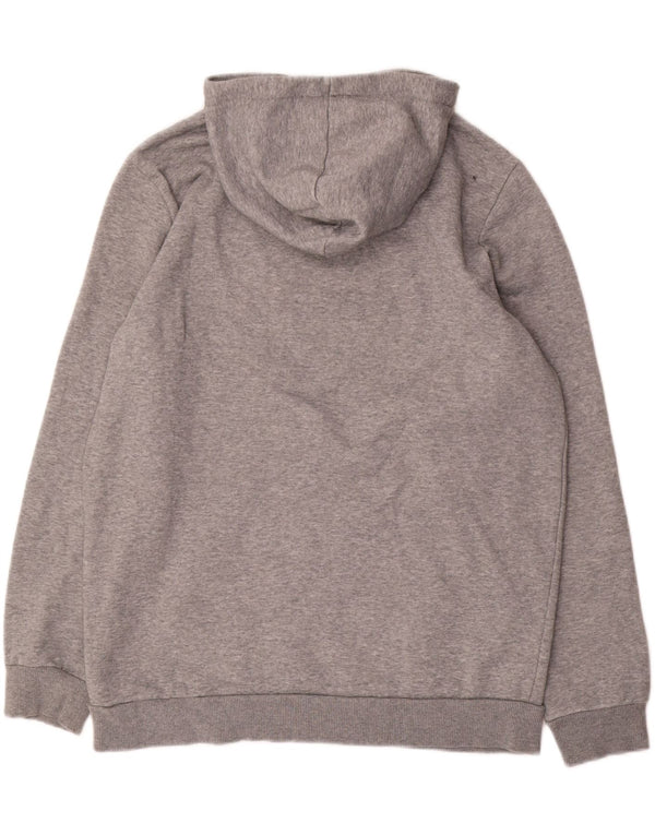 Felpa con cappuccio grafica da uomo Puma in cotone chiazzato grigio medio