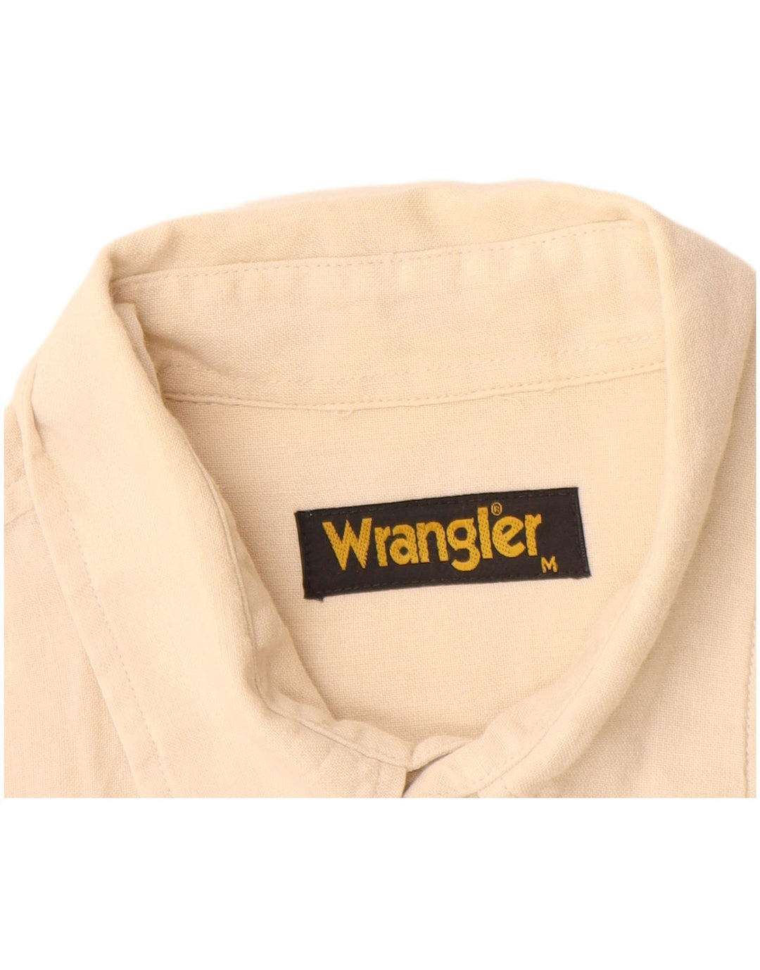 Camicia a maniche corte da uomo Wrangler in lino beige medio