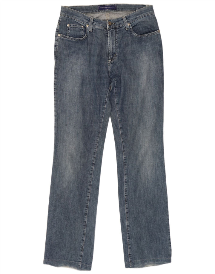 Jeans Dritti Donna TRUSSARDI W26 L30 Blu Cotone