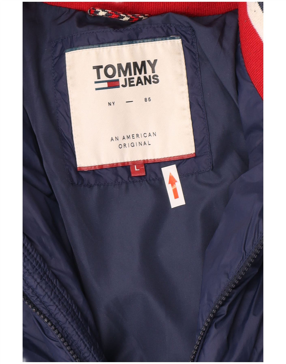Giacca imbottita da uomo Tommy Hilfiger UK 40 Large Blu Navy in poliammide