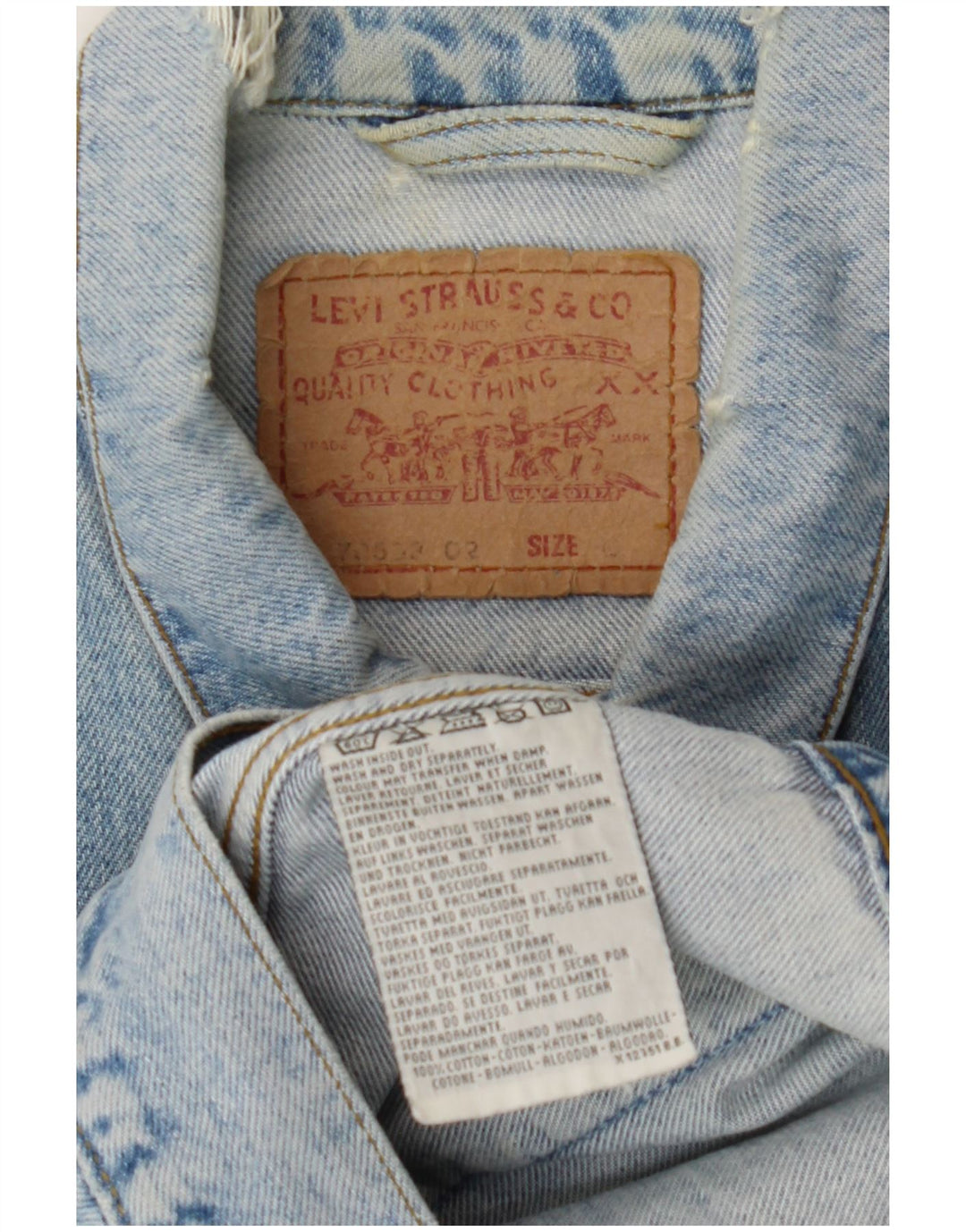 Giacca di jeans da uomo Levi's UK 40 grande cotone blu
