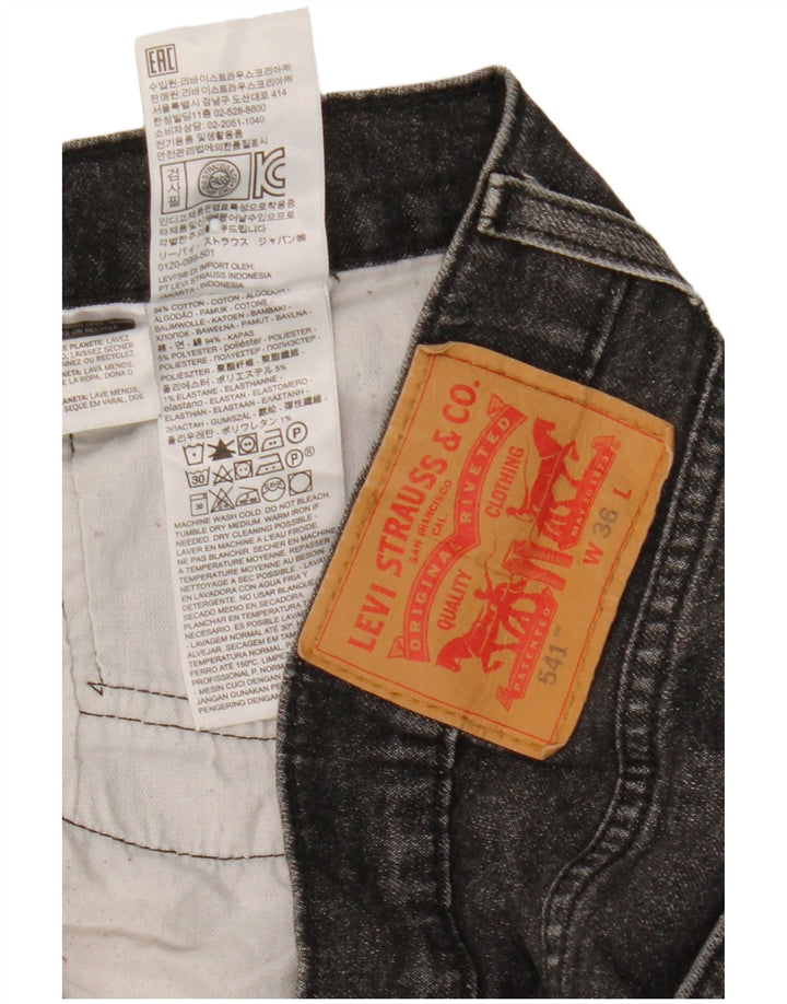 Pantaloncini di jeans Levi's 541 da uomo W36 grandi in cotone nero