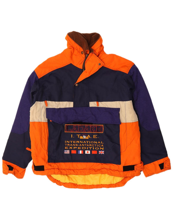 Giacca da sci pullover con cappuccio da uomo Ladakh UK 42 XL Orange Colourblock